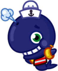 Lubber the Whimsical Whale Spouting Water