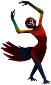 Zafari character Colette the monkey/parrot