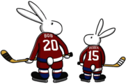 Bob and Bobek Playing Ice Hockey