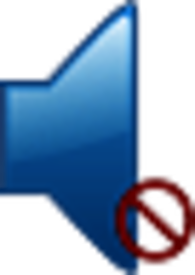 Blue Volume Icon Sound Off