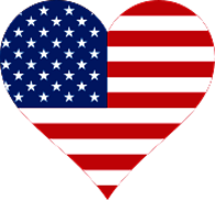 USA Flag Heart