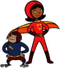 WordGirl and Captain Huggy Face Standing