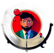 Theater, Minimalist App Icon - Circle Icon Bevel Border