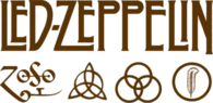Led Zeppelin Logo and Symbols Gold