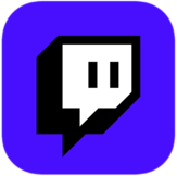 Twitch logo black and purple