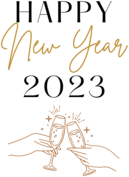 Happy New Year 2023 Champagne Celebration