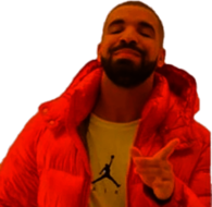 Drake Smiling Meme Front View