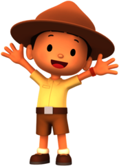 Leo the Wildlife Ranger Hands Up