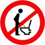 No peeing allowed sign