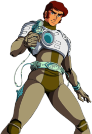 Captain Future Holding Weapon