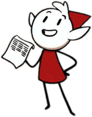 Hilda Character Alfur the Elf Holding A Letter