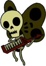 Adventure Time Skeleton Butterfly Playing Keyboard