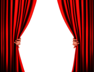Hands Opening Velvet Curtains