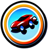 Games - Racing, Minimalist App Icon - Circle Icon Bevel Border