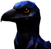 Raven, Cartoon Character - In The Style Of Pixar, Single View, No Shadow