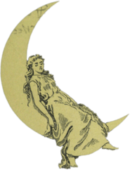 The Girl On The Moon Drawing