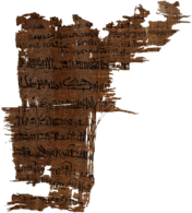 Papyrus Fragment Egypt Torn Paper