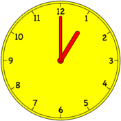 Analogue Clock 1:00