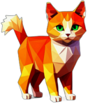 Manx Cat, Children'S Cartoon Animation Style - Full Body, Single View, No Shadow