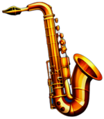Low poly saxophone app icon
