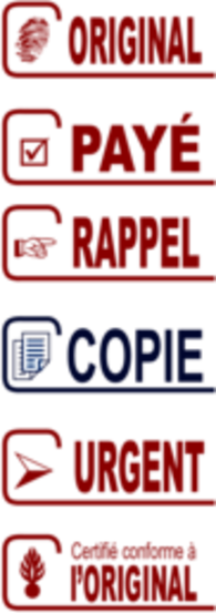 Tampons encreurs pour lettres