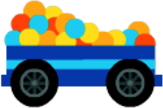 Blue Ball Pit Kart