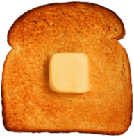 Cube Of Butter on Toast