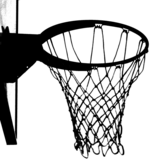 Black and White Basketball Hoop