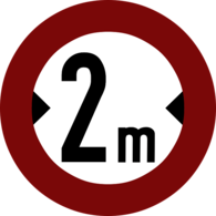 Width Restriction Road Sign