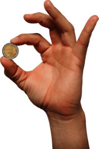 Holding Coin Hand