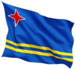 Aruba Flag Wave