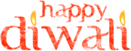 Happy Diwali Flames Text