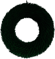 Green Curled Wood Wreath