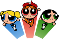 Powerpuff Girls Flying Away