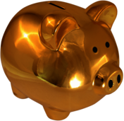 Piggy Bank Gold Transparent