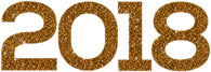 Happy New Year 2018 Sparkling Gold