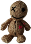 Voodoo Doll With Pink Heart