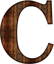 Wooden Capital Letter C