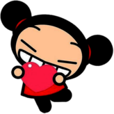 Pucca Holding Heart