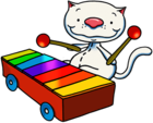 Binoo Playing the Xylophone