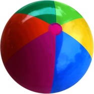 Beach Ball Purple Orange Blue