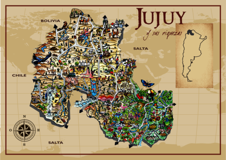 Jujuy Turismo Map Art