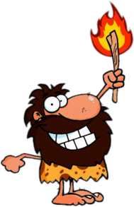 Caveman Holding A Torch