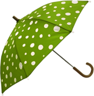 Green White Dots Umbrella