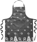 Grey Christmas Apron