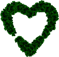 Heart Made Of Dark Green Shamrocks