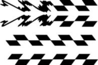 Checred stripe with jagged end