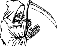 Grim Reaper Black and White