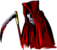 Grim Reaper with Red Cape