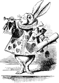 Alice In Wonderland White Rabbit With Trumpet